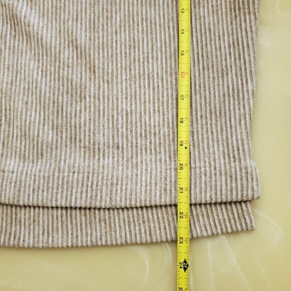 NIC+ZOE Boat Neck Dolman Sleeve Beige Ribbed Pullover Sweater Size Medium - Picture 8 of 10